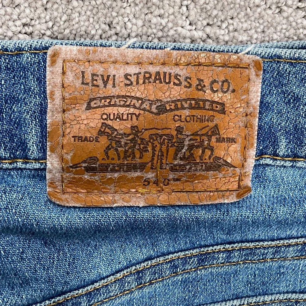 Levis 540 Jeans Men‎ 39W 31L Blue Relaxed Fit Brown Tab Denim Pants 90s